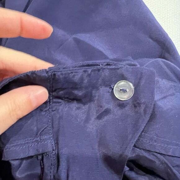 Cristina Ehrlich Navy Blue‎ Wide Leg 100% Rayon Pants - Picture 6 of 10